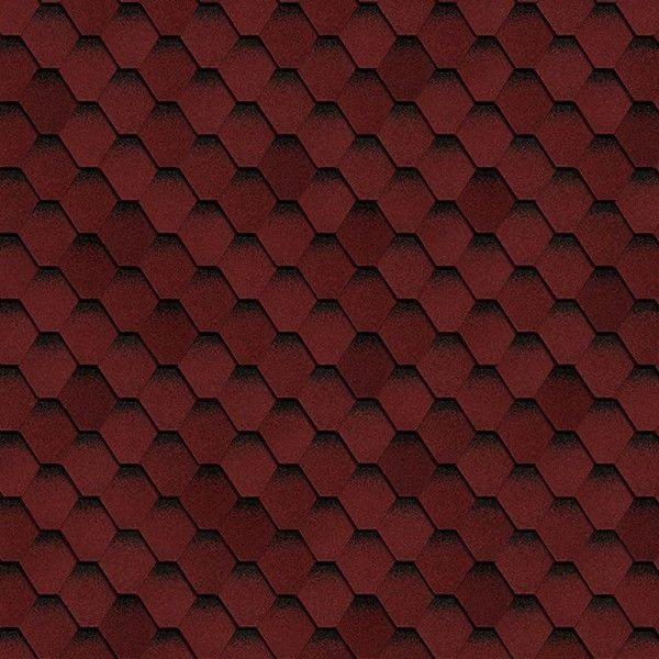 Мягкая битумная черепица Shinglas Ультра Самба, рубин